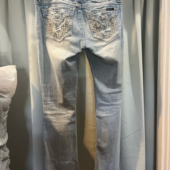 Miss Me Light Blue Flare Jeans - Picture 4 of 11